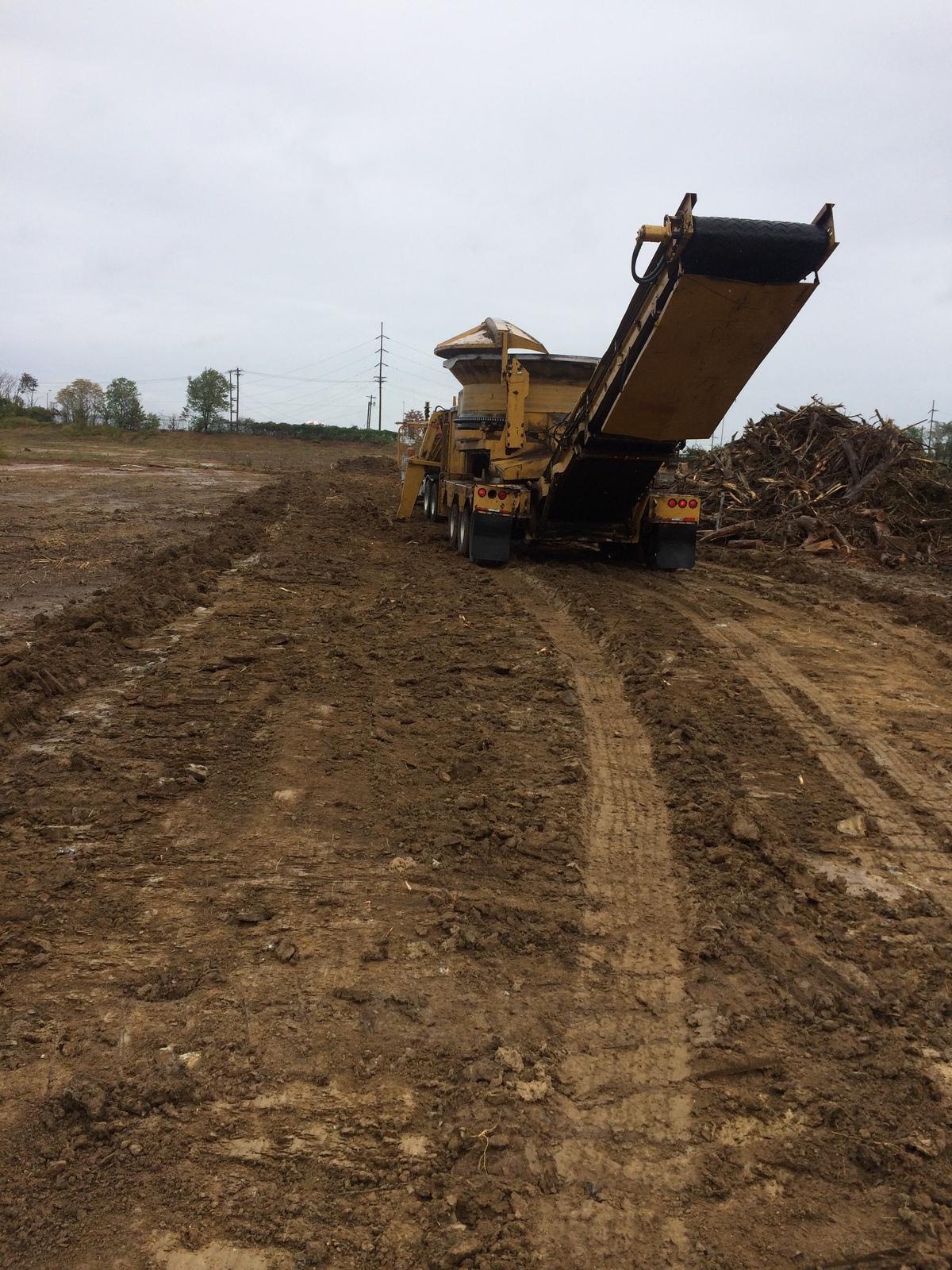 truck driving through dirt